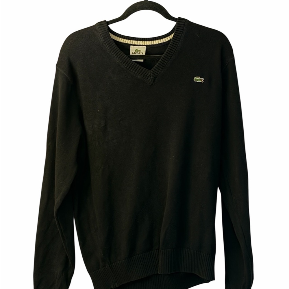 Lacoste Men's Black V-Neck Sweater